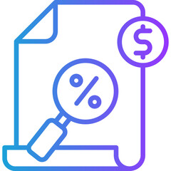 Tax Documents line gradient icon