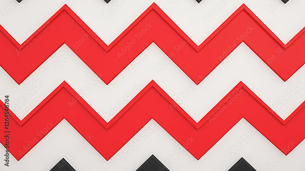 Poster red chevron pattern on white background generates simple and abstract style decoration and design