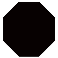 Silhouette geometric shapes, 2D shapes