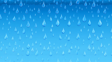 Refreshing Azure Rain Drops Seamless Pattern Design for Digital Backgrounds and Creative Projects