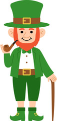 St. Patrick's Day Leprechaun Cartoon Character