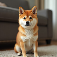 Shiba dog portrait
