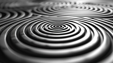 Close-up view of concentric circular patterns on a textured surface creating a dynamic visual effect