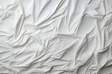Fototapeta premium White crumpled paper background. Texture of crumpled paper.