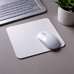 White Blank Mouse Pad Mockup