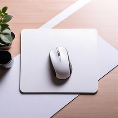 White Blank Mouse Pad Mockup