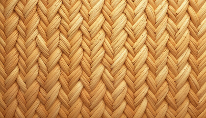Herringbone Woven Texture in Natural Light Fiber [with copy space]