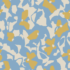Vector abstract nature themed floral illustration seamless repeat pattern digital artwork