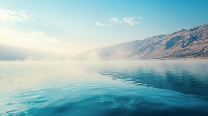 Fototapeta premium Misty Mountain Lake Serenity