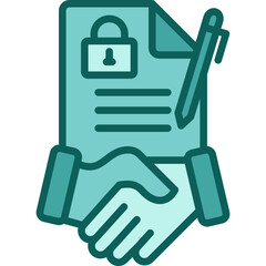 Non-Disclosure Agreement solid icon