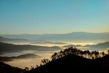 sunrise in the mountains