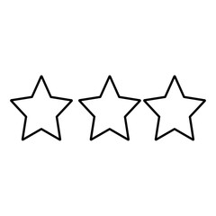 Star icons silhouette icon design template