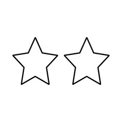 Star icons silhouette icon design template