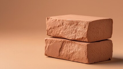 A rectangular energy bar made from natural ingredients, featuring a textured surface and a rich brown color.