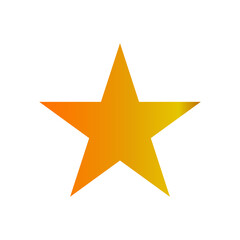 Obraz premium Gold Star stars customer product rating review silhouette icon design template