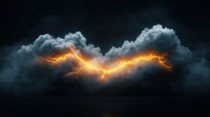 Fototapeta premium Breathtaking deep-space storm showcasing electrified nebulae illuminating interstellar darkness with striking brightness
