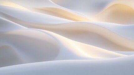 Obraz premium Soft Waves of Silk Fabric for Textures, Backgrounds, and Design Projects - Neutral Tones and Elegant Flowing Patterns