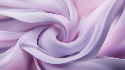 Serene Swirl of Lilac and Soft Purple Fabric Cascading in Gentle Folds Abstract Art