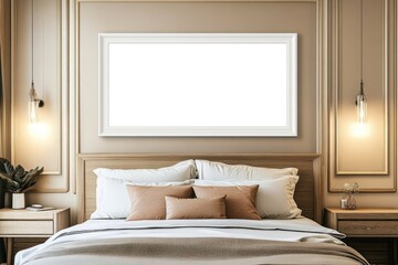 Empty frame bedroom interior design