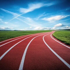 Running track path athletic field sports photography open space wide angle fitness motivation