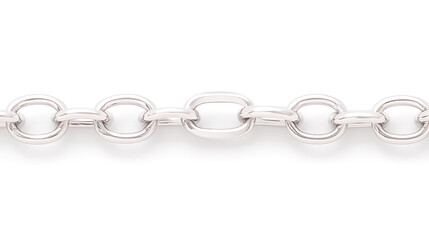 Obraz premium Silver Chain Link Elegant Jewelry Accessory Fashion Decoration Precious Metal Object Simple Seamless Pattern