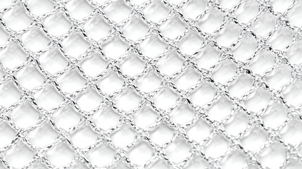 Fototapeta premium Silver Twisted Rope Mesh Pattern Abstract Design Background Artistic Elegant and Interwoven Metallic Texture