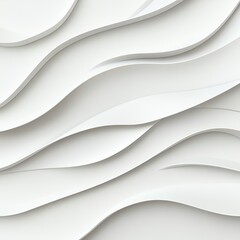 Fototapeta premium Abstract white wave pattern background with layered curves and modern minimalist design, ideal for creative projects.