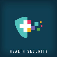 Obraz premium Creative health safety sign logo design. Vector flat style. Identity design for healthcare, hospital company.