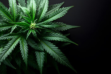 Cannabis leaf marijuana background.