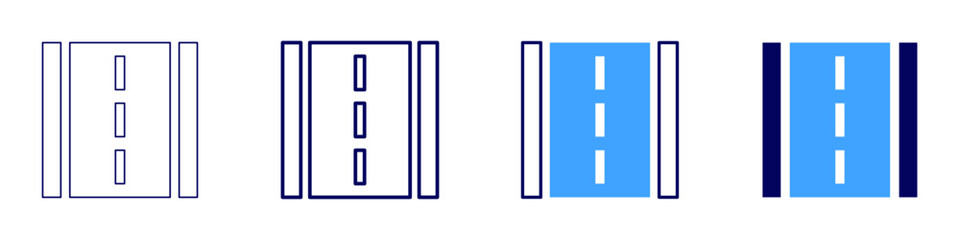 Road debris icon in 4 different styles. Thin Line, Line, Bold Line, Duotone. Duotone style. Editable stroke