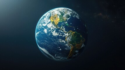 Stunning view of Earth from space with vibrant colors