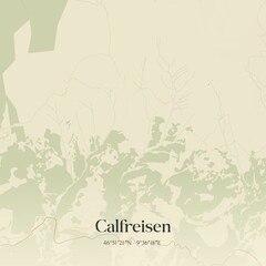 Vintage map of Calfreisen, Switzerland.