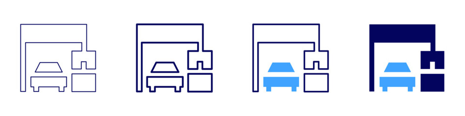 Road innovation icon in 4 different styles. Thin Line, Line, Bold Line, Duotone. Duotone style. Editable stroke