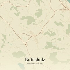 Obraz premium Vintage map of Buttisholz, Switzerland.