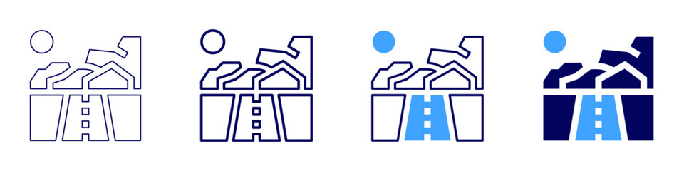 Roadside picnic icon in 4 different styles. Thin Line, Line, Bold Line, Duotone. Duotone style. Editable stroke