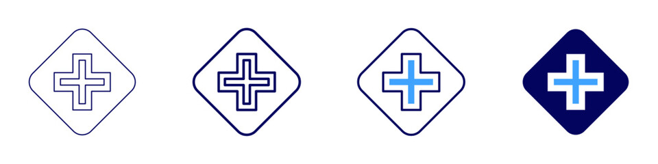 Roadside services icon in 4 different styles. Thin Line, Line, Bold Line, Duotone. Duotone style. Editable stroke