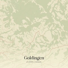 Vintage map of Goldingen, Switzerland.