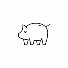Piggy bank savings icon vector sign