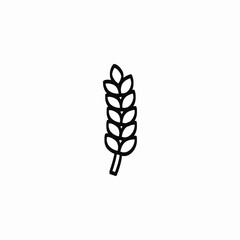 Wheat grain agriculture icon vector sign