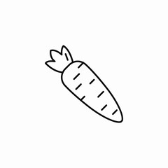Carrot healthy vegetable icon vector sign