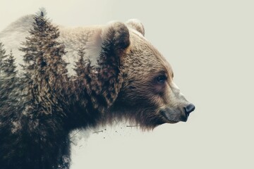 Obraz premium Animal with climate change background wildlife mammal bear.