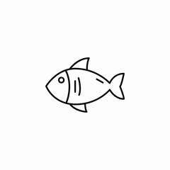 Fish marine animal icon vector sign