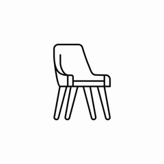 Armchair comfort furniture icon vector sign