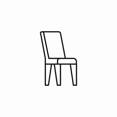 Chair furniture interior icon vector sign
