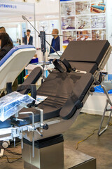 Close-up of a multifunctional medical bed