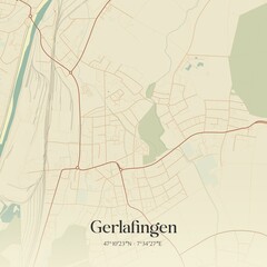 Naklejka premium Vintage map of Gerlafingen, Switzerland.