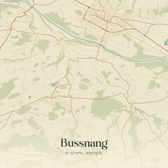 Vintage map of Bussnang, Switzerland.