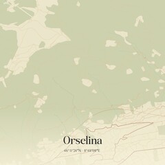 Fototapeta premium Vintage map of Orselina, Switzerland.