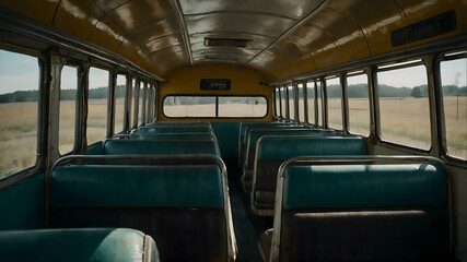 interior of a passenger bus