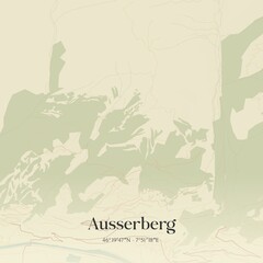 Vintage map of Ausserberg, Switzerland.